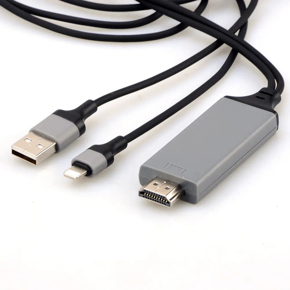 Lightning Digital AV Adapter in white for connecting iPhone iPad to TV projector or car screen with HDMI