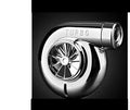 Spinning turbo air freshener clipped to car vent with ocean fragrance ABS plastic black colour
