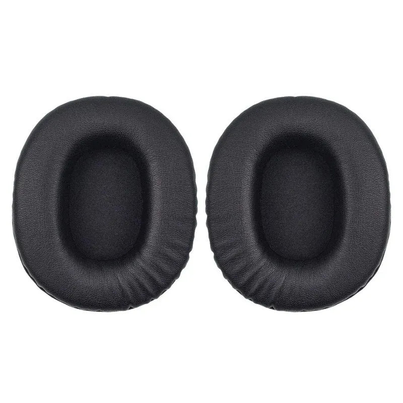 Two black soft PU leather headphone earmuff covers for Sony 1R model.