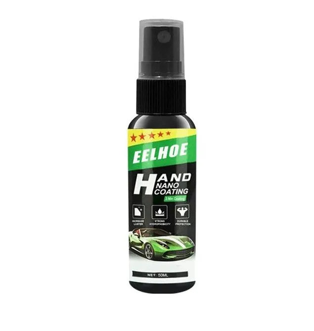 Nano coating car polish spray in a bottle, showing liquid ceramic coating for paint protection
