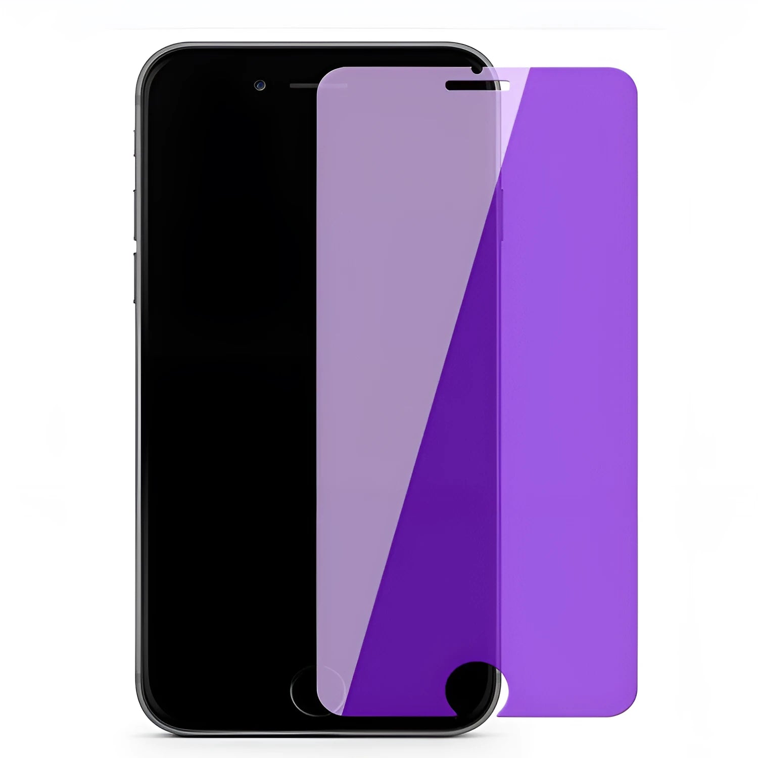 Tempered glass screen protector for Vivo smartphones with full-screen violet light design