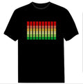 Glowing casual cotton T-shirt with round neck and short sleeves in bright colour