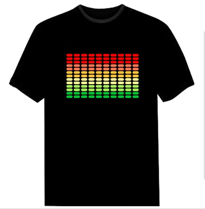 Glowing casual cotton T-shirt with round neck and short sleeves in bright colour