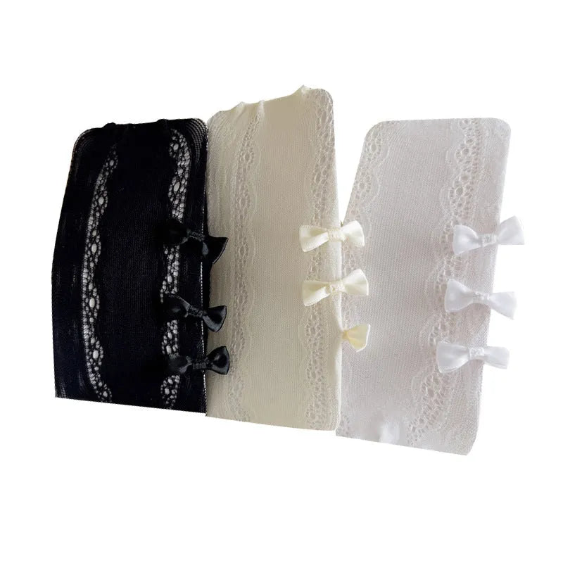 Hollow-out love anti-mosquito baby stockings in black white beige spandex for children aged 3-12