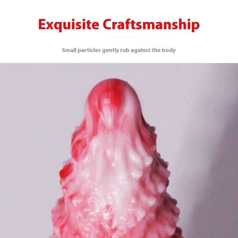 Pink penis-shaped adult masturbation toy made of platinum silicone, showing Berserker model.