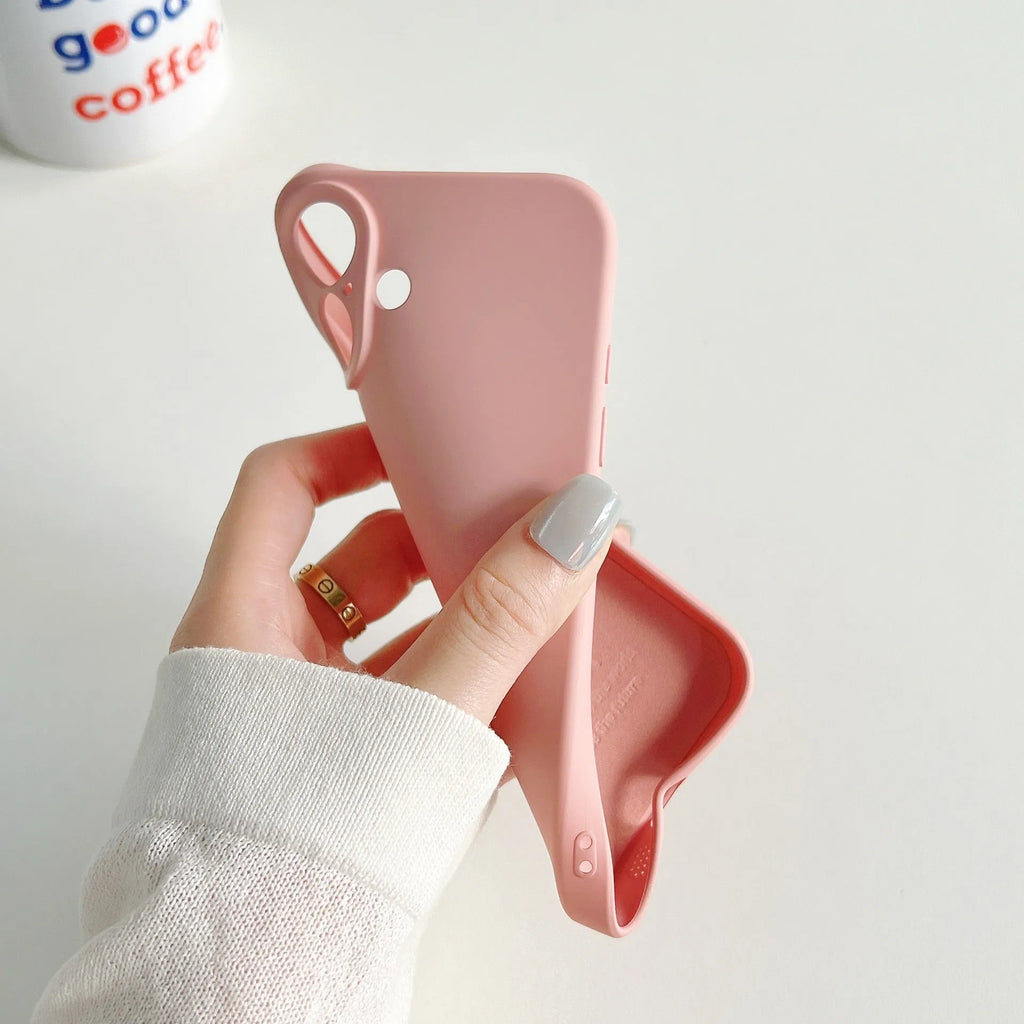 Solid colour TPU phone case for iPhone with skin feeling texture and bumper protection