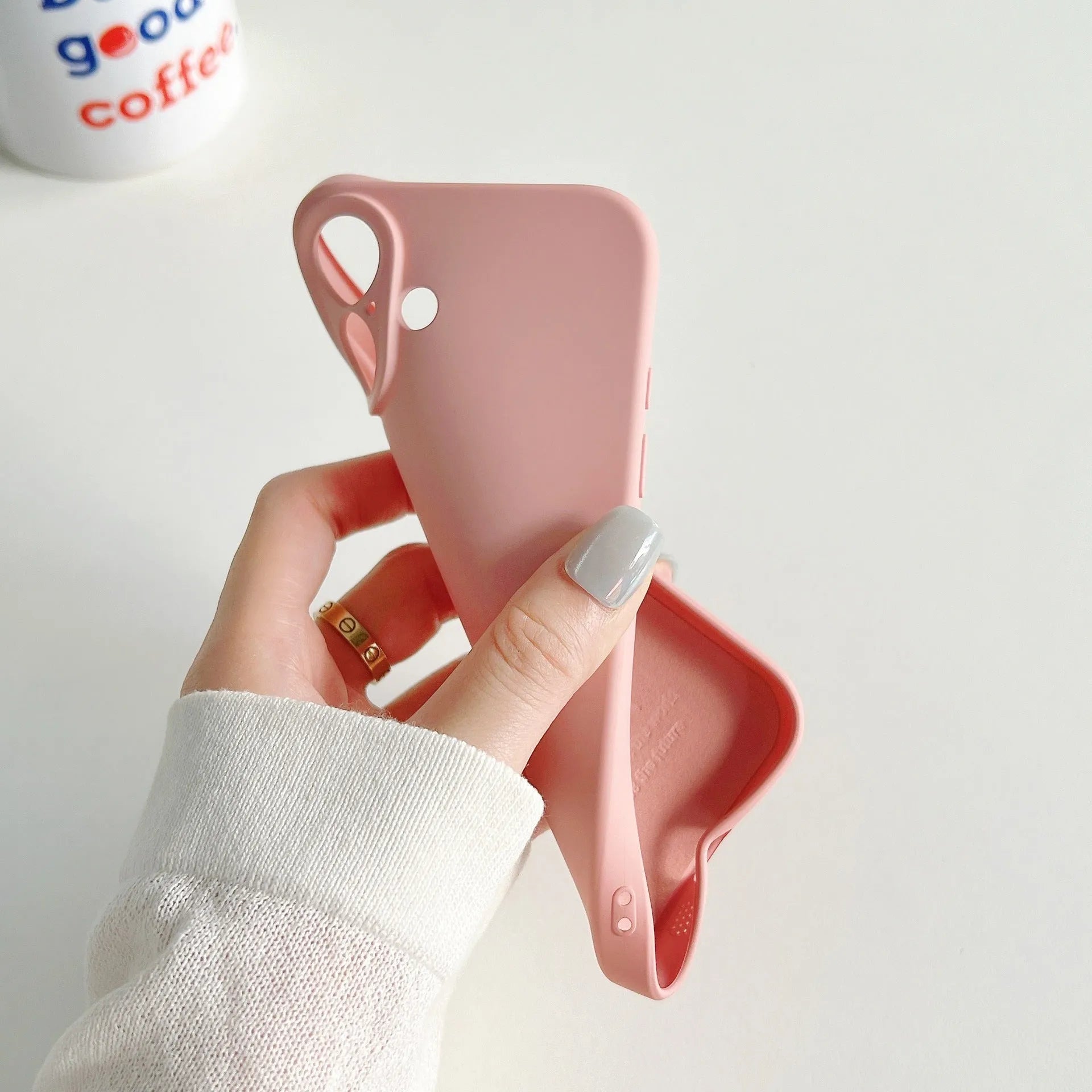 Solid colour TPU phone case for iPhone with skin feeling texture and bumper protection