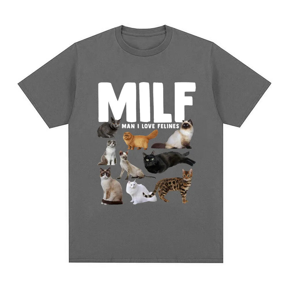 Geometric pattern cat lovers graphic t-shirt in multiple colours with short sleeve design