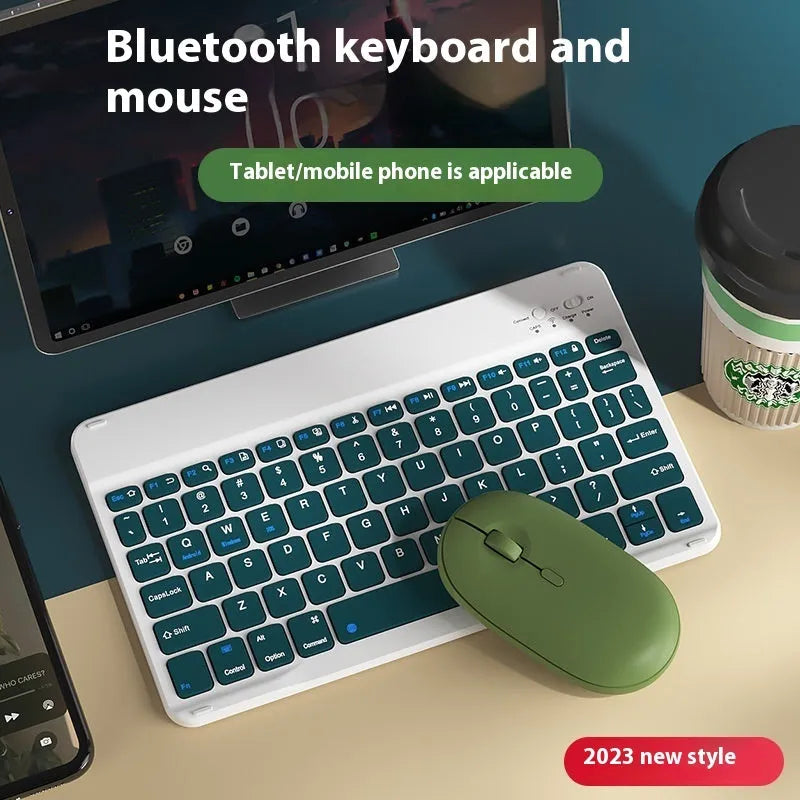 Bluetooth tablet keyboard in white with compact portable design for girls