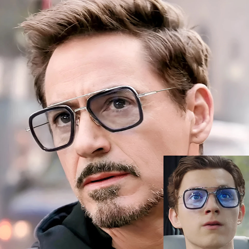Unisex square frame AC lens sunglasses in black gold with black grey lens, suitable for driving and outdoor sun protection.