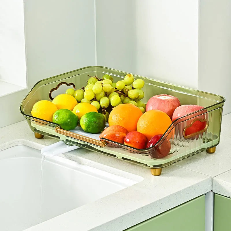 Household countertop kitchen cutlery storage rack plastic Nordic style draining rack transparent colour options