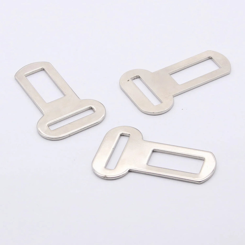 26mm silvery metal pet safety buckle for leash and car restraint connections
