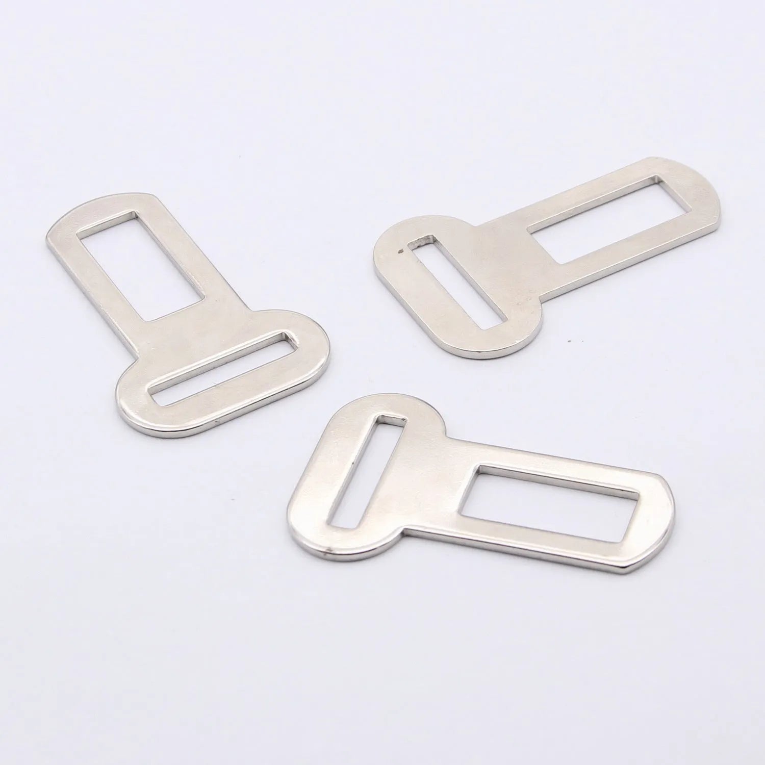 26mm silvery metal pet safety buckle for leash and car restraint connections