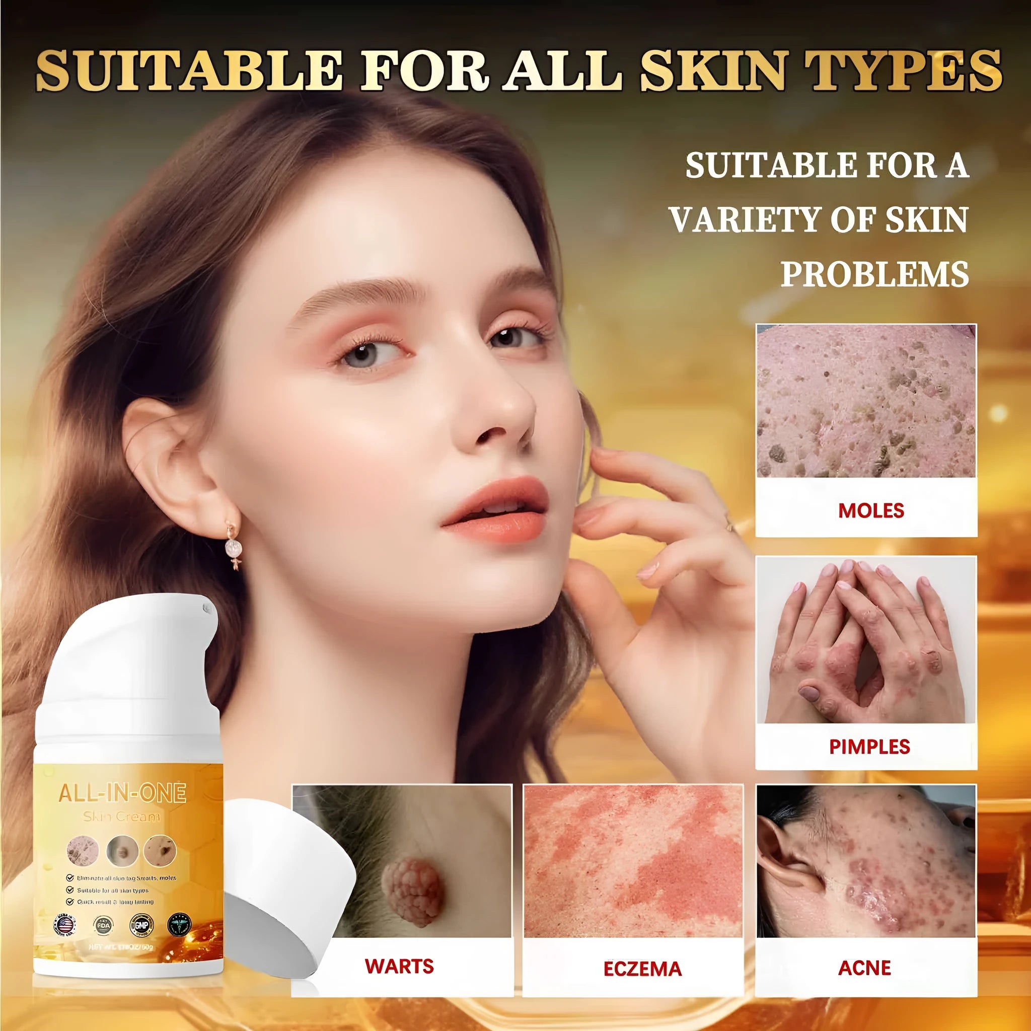 50ml non-standard skin cleaning neck cream in packaging for home use by women and men