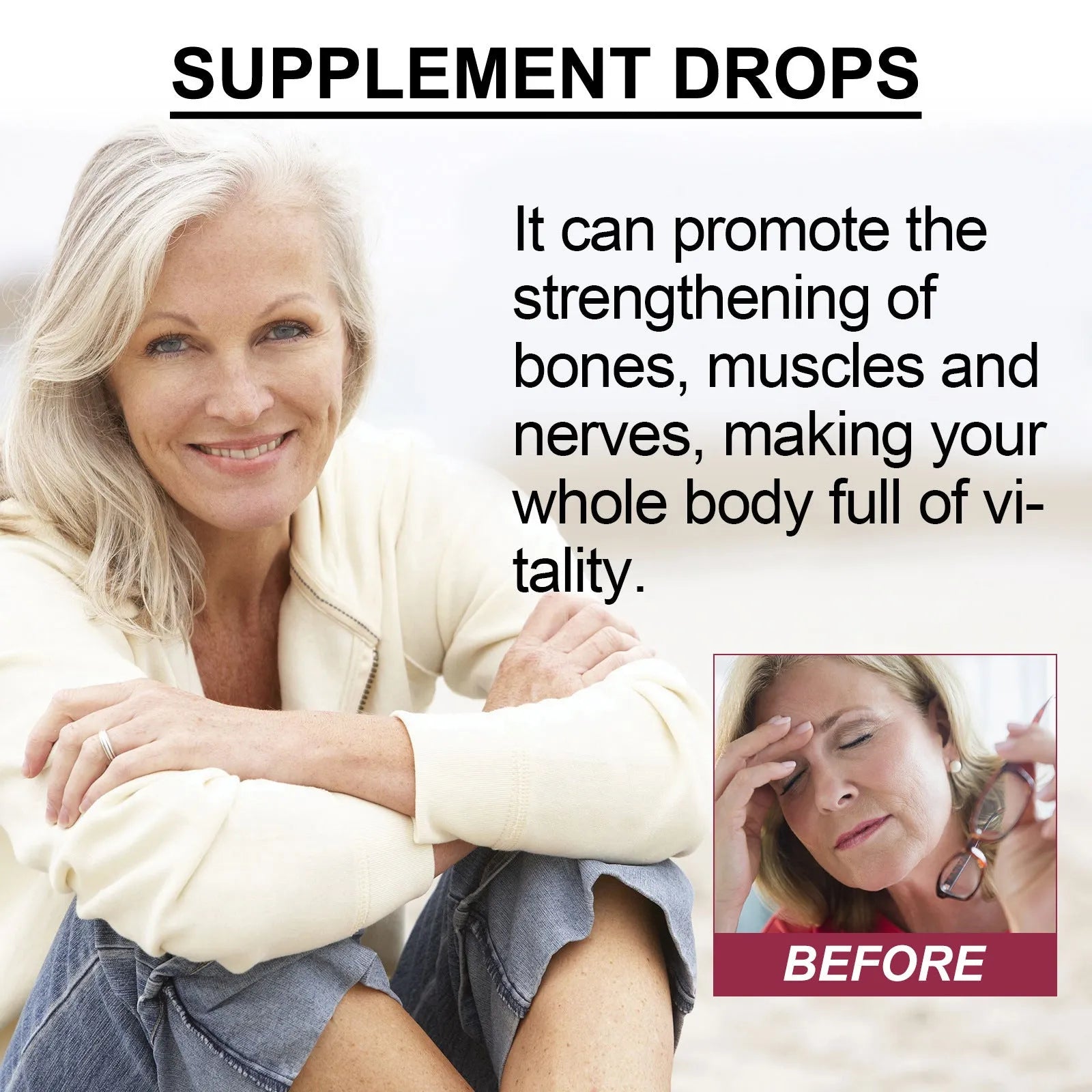30ml bottle of Googeer Body Care Drops, a liquid vitality supplement