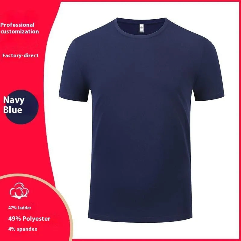 Washed cotton beaded round neck T-shirt in solid colour on hanger