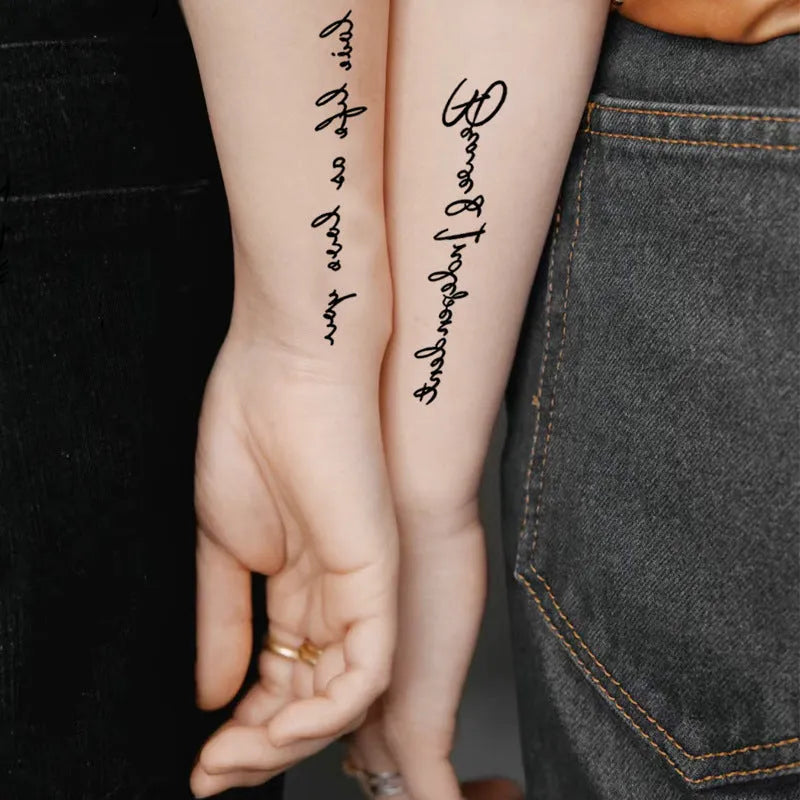 Water transfer tattoo sticker set with pattern options Q481 to Q520, 105x60mm size, decorative body art