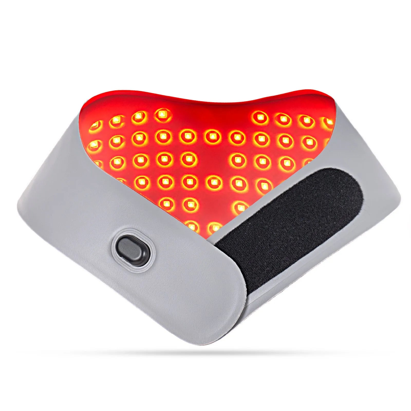 Red light physiotherapy neck mask with Ice Silk Lycra fabric in dark sky blue colour