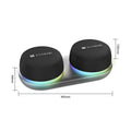Black Bluetooth speaker with high volume stereo surround bass and built-in battery