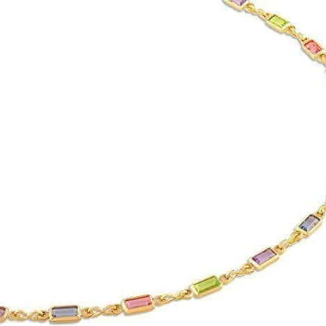 Geometric glass pendant crystal necklace with adjustable 41-50cm alloy chain