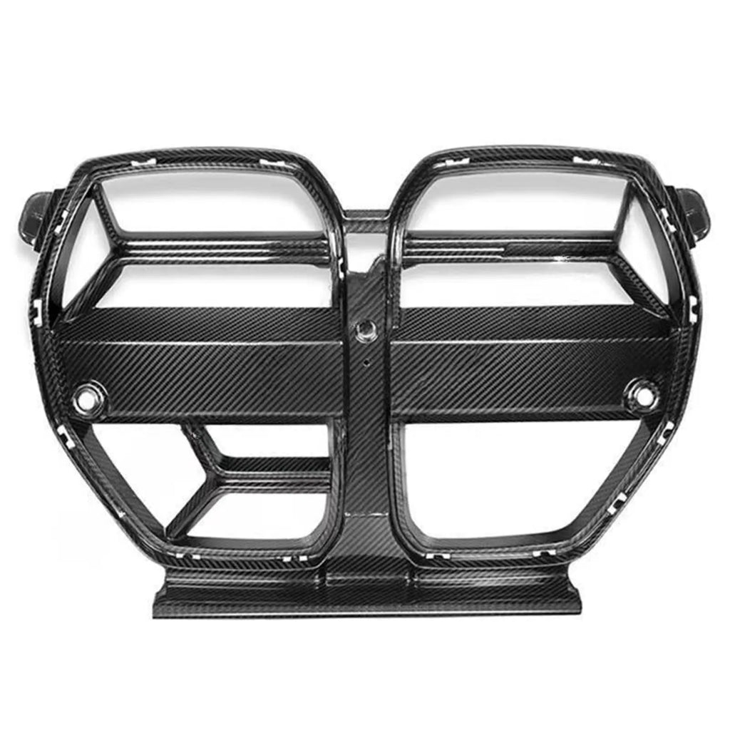 Dry carbon fibre front bumper grille with 3K weave for BMW M3 M4 G80 G82 models