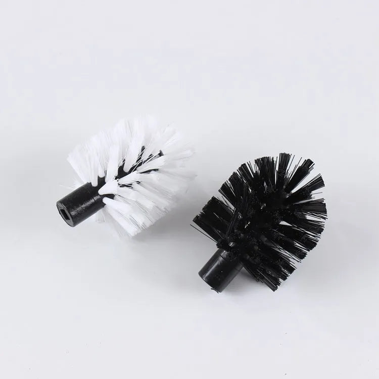Black water-powered wheel brush 38cm long with soft and rigid brush heads connected to garden hose for tyre cleaning
