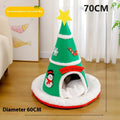Christmas felt nest cat bed in cloth with removable inner section for cats and small dogs