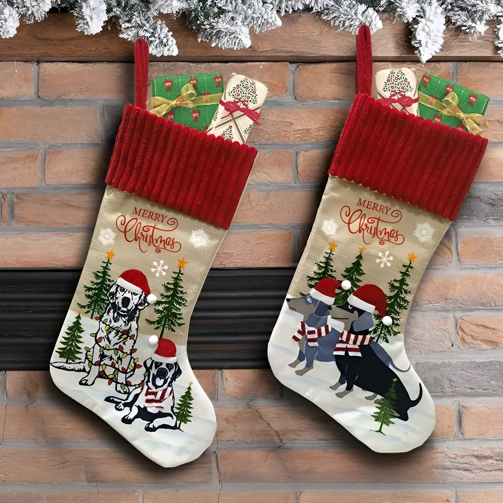 Rustic American style woven cloth Christmas tree pendant decoration measuring 46 by 28 centimetres
