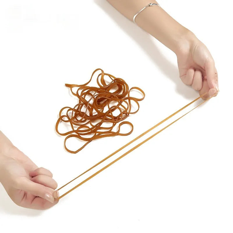 Natural rubber circular exercise bands in a 500g bag for resistance training and physical therapy