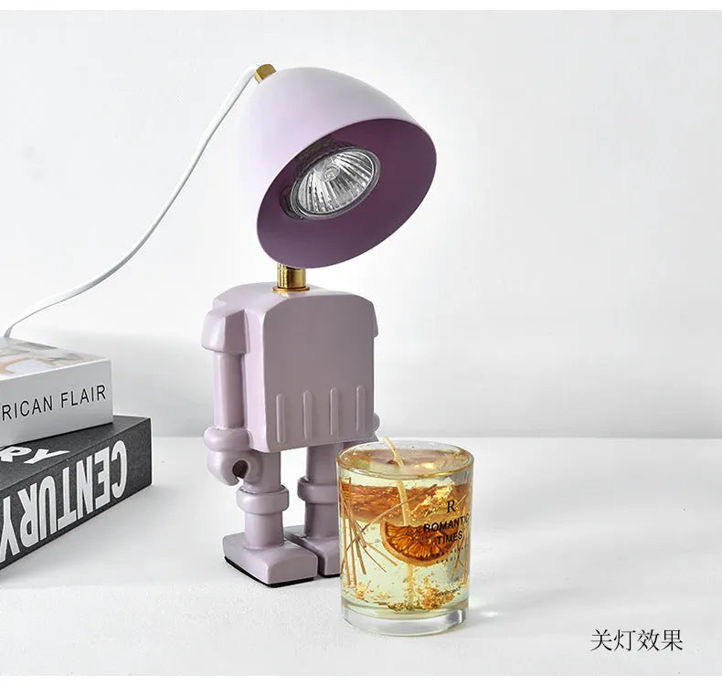 Aromatherapy wax lamp with resin hardware body, 30.5cm height, dimmable 35–50W light, in purple or white