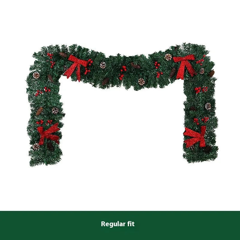 Christmas rattan pine cone bow decorative showcase with European style design