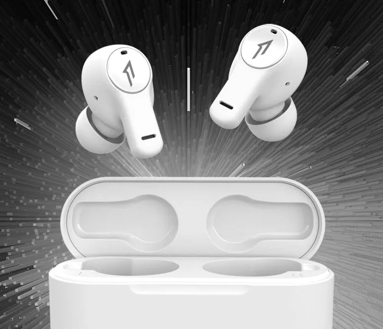 True wireless Bluetooth sports headset in black or white with in-ear design