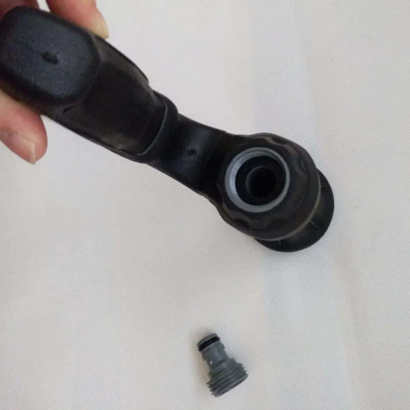 Mighty Power Hose Blaster Nozzle, black, with ergonomic handle and spray settings, for garden and car washing