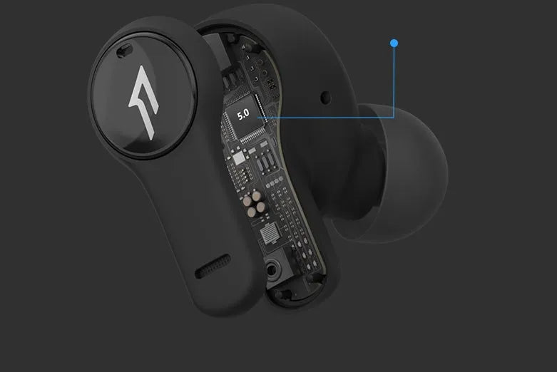True wireless Bluetooth sports headset in black or white with in-ear design