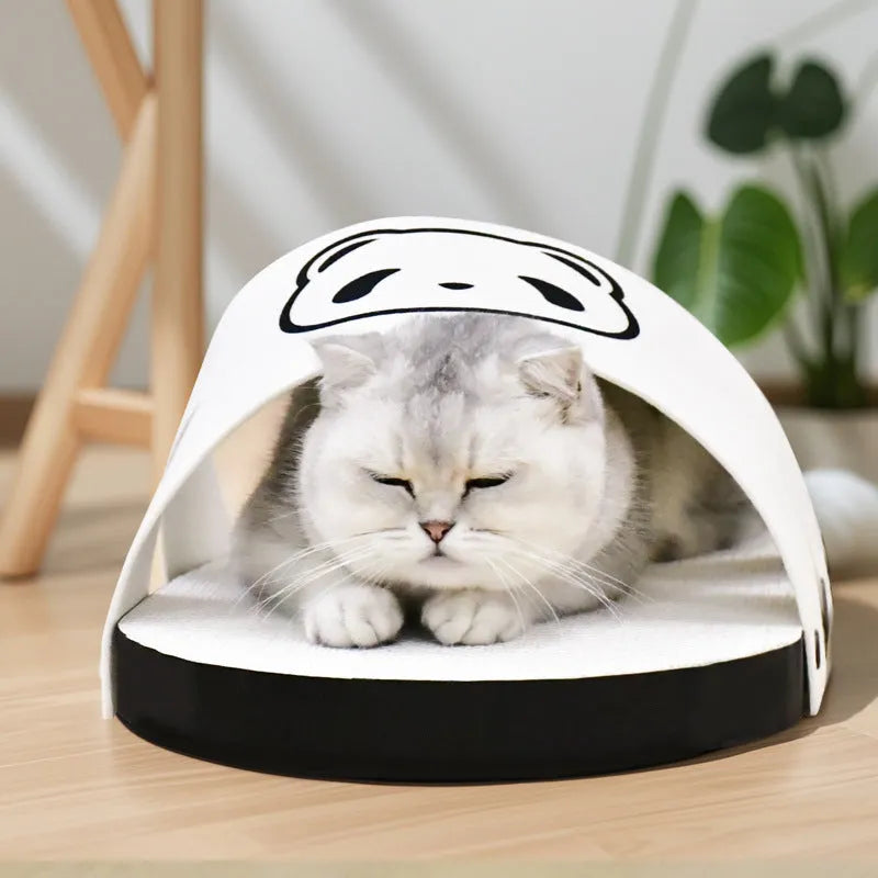 White corrugated paper cat scratch board with slipper style design for cat claw care