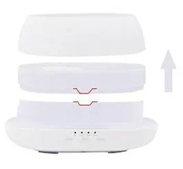 HOMEFISH 500ml white ultrasonic aroma diffuser with remote control and colourful LED light on a table