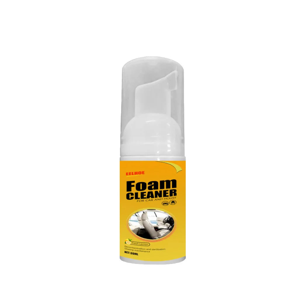 30ml multi-purpose foam cleaner bottle for car interior ceiling seat and upholstery cleaning, size 112x35mm