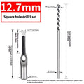 Square hole drill bit and core tapper set for woodworking, 12.7mm carbon steel