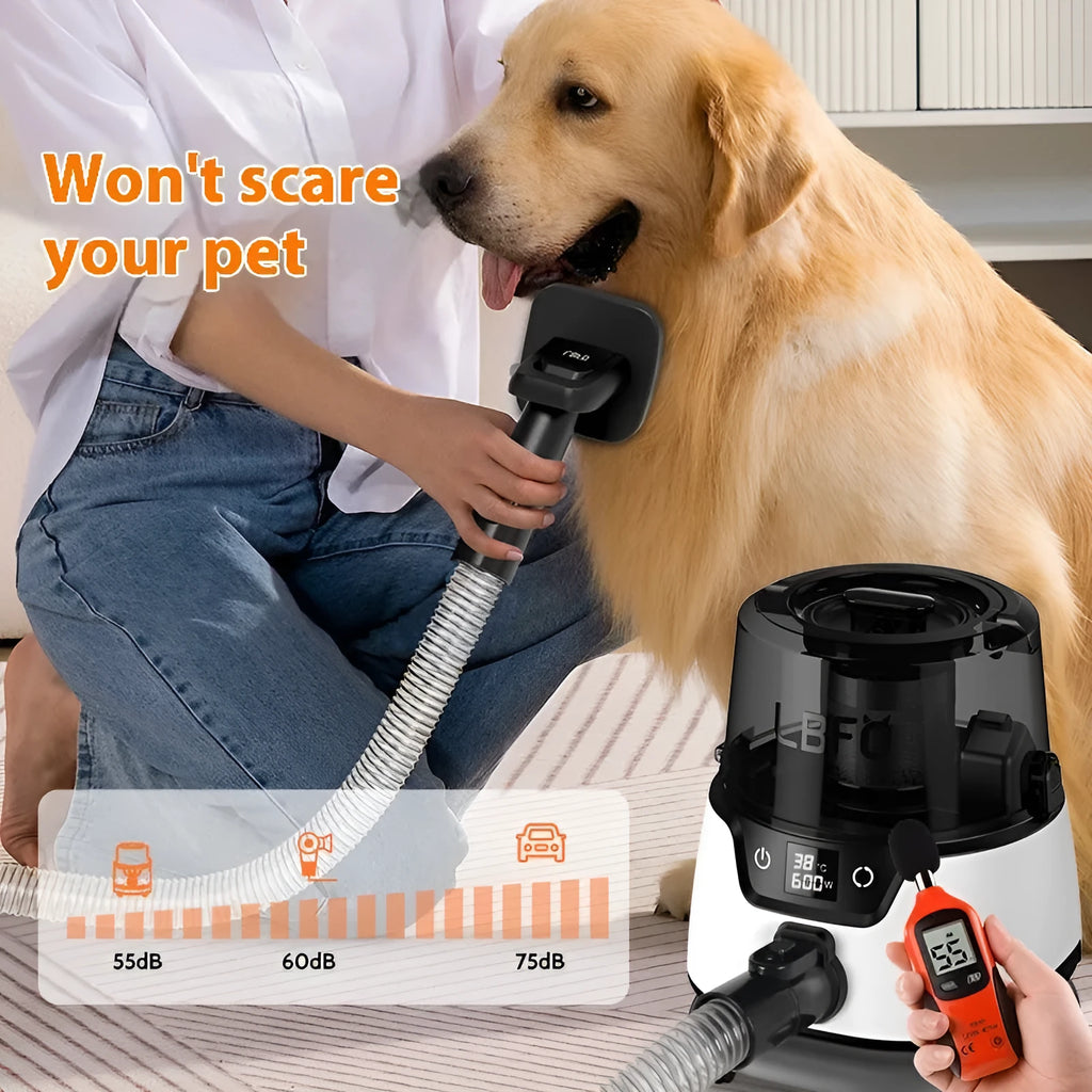 Pet hair suction cleaning high power blowing beauty tool low noise shearing machine with trimmer and brush set