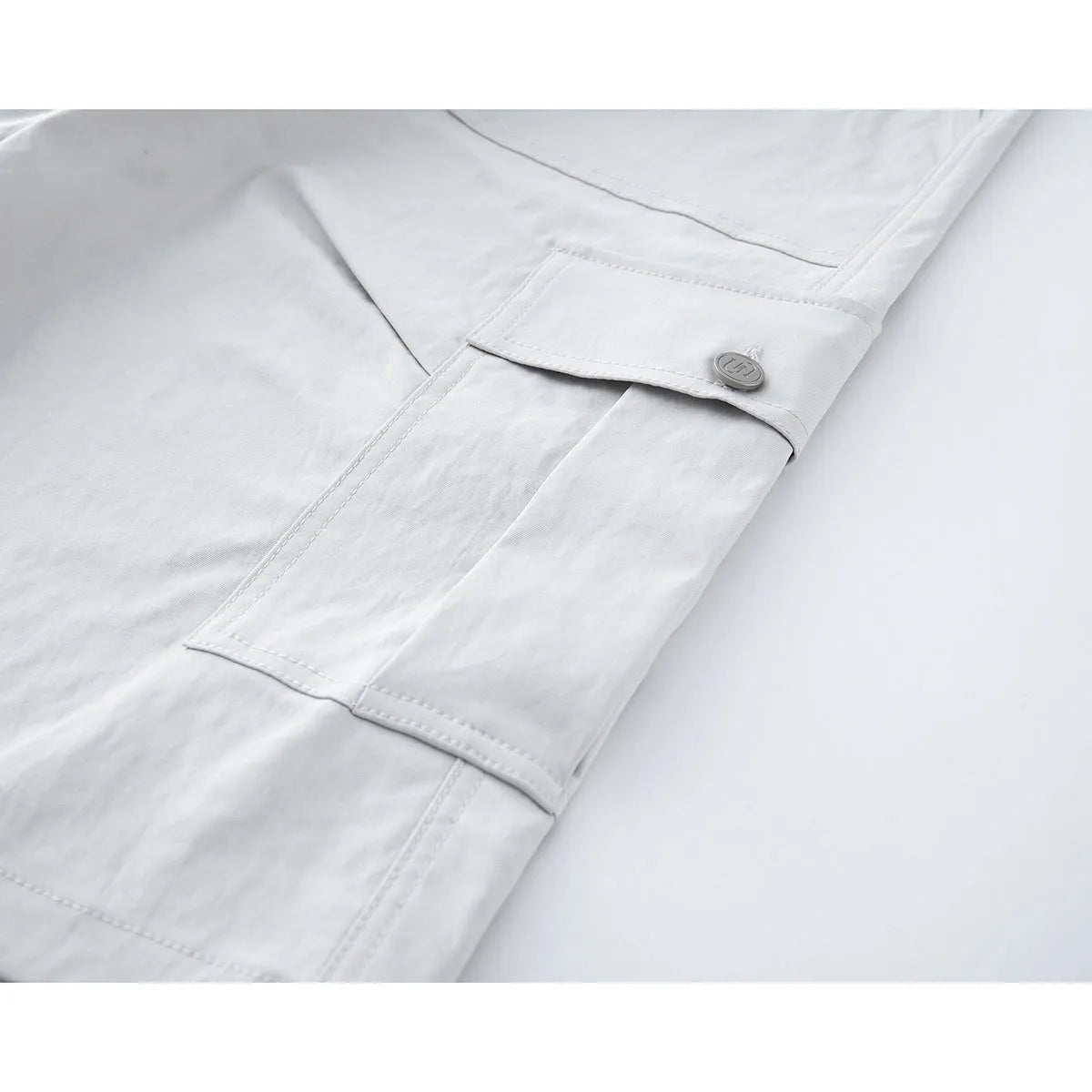 Men's Japanese retro loose casual shorts in polyester, available in white khaki black gray, sizes M to XXL