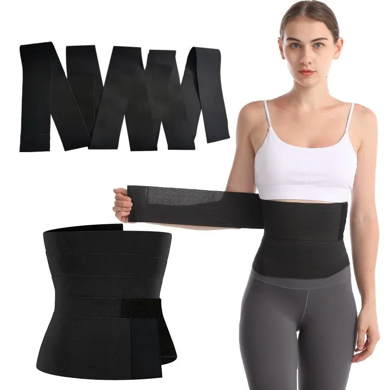 Latex silk waist trainer exercise belt showing 10cm width and multiple length options