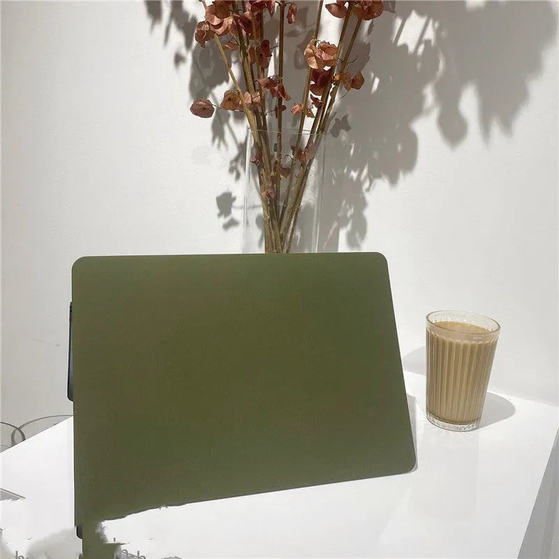 Quicksand army green MacBook protective shell for MacBook Pro and Air model numbers
