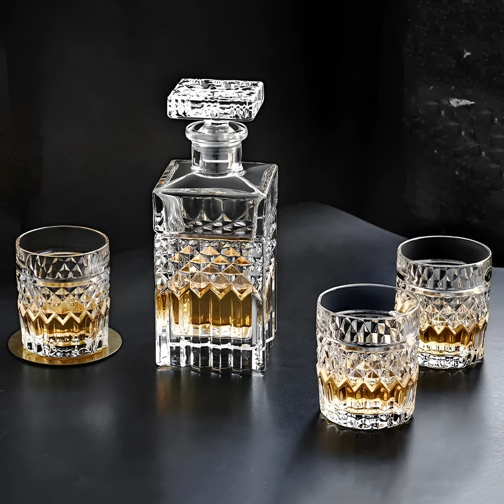 European-style crystal glass white wine glass whiskey glass set 320ml clear retro design