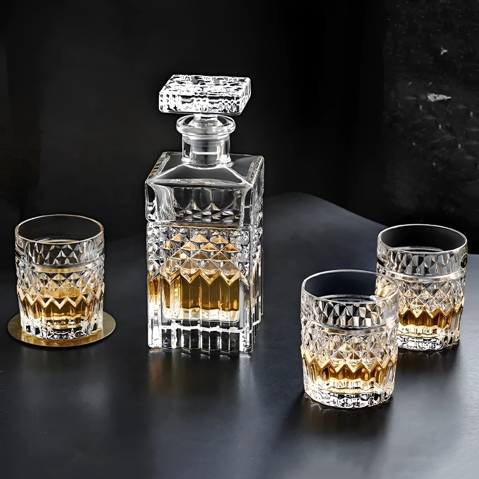 European-style crystal glass white wine glass whiskey glass set 320ml clear retro design