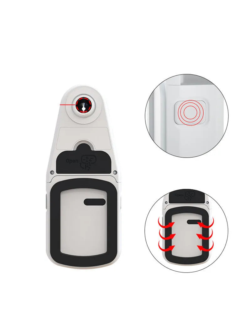 Dust collection red light laser level bracket for electric hammers, showing compact design with laser window.