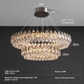 Crystal modern chandelier with tricolor light for French villa restaurant or home living room