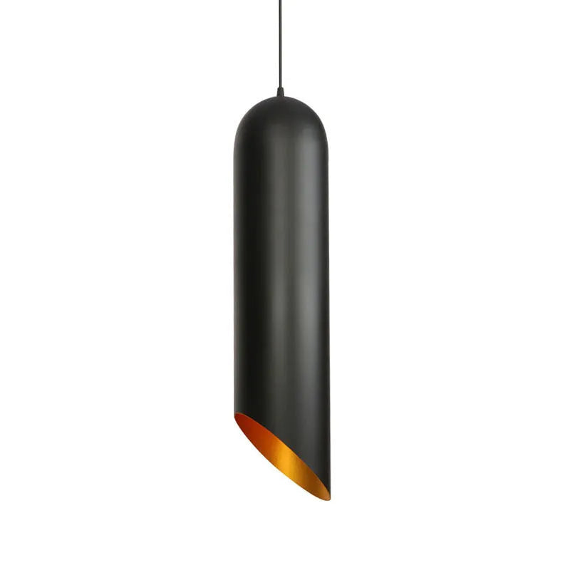 Retro black iron chandelier with multiple light arms hanging from a ceiling