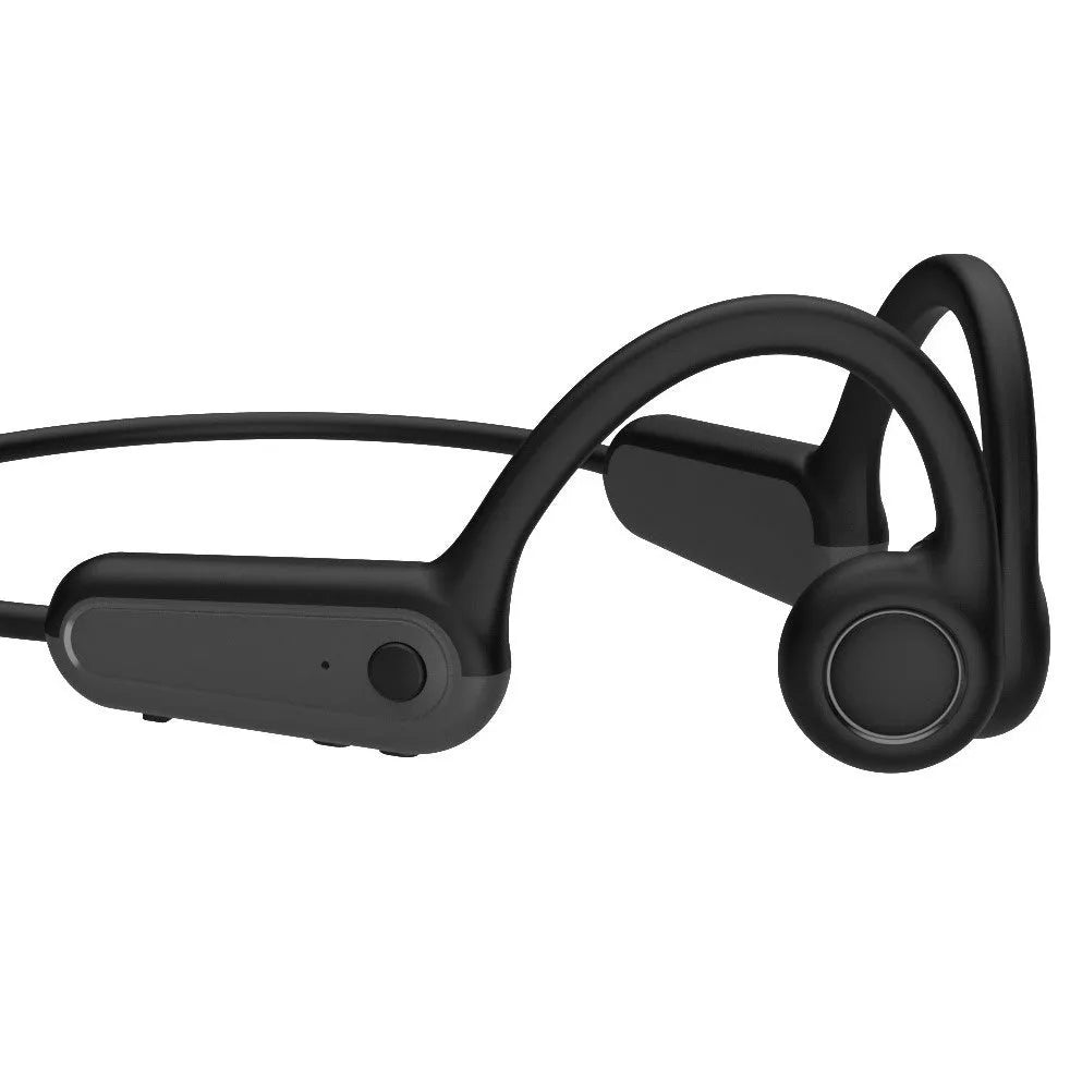 B8 bone conduction wireless Bluetooth headset in black, white or orange, PC ABS head-mounted sports earphones