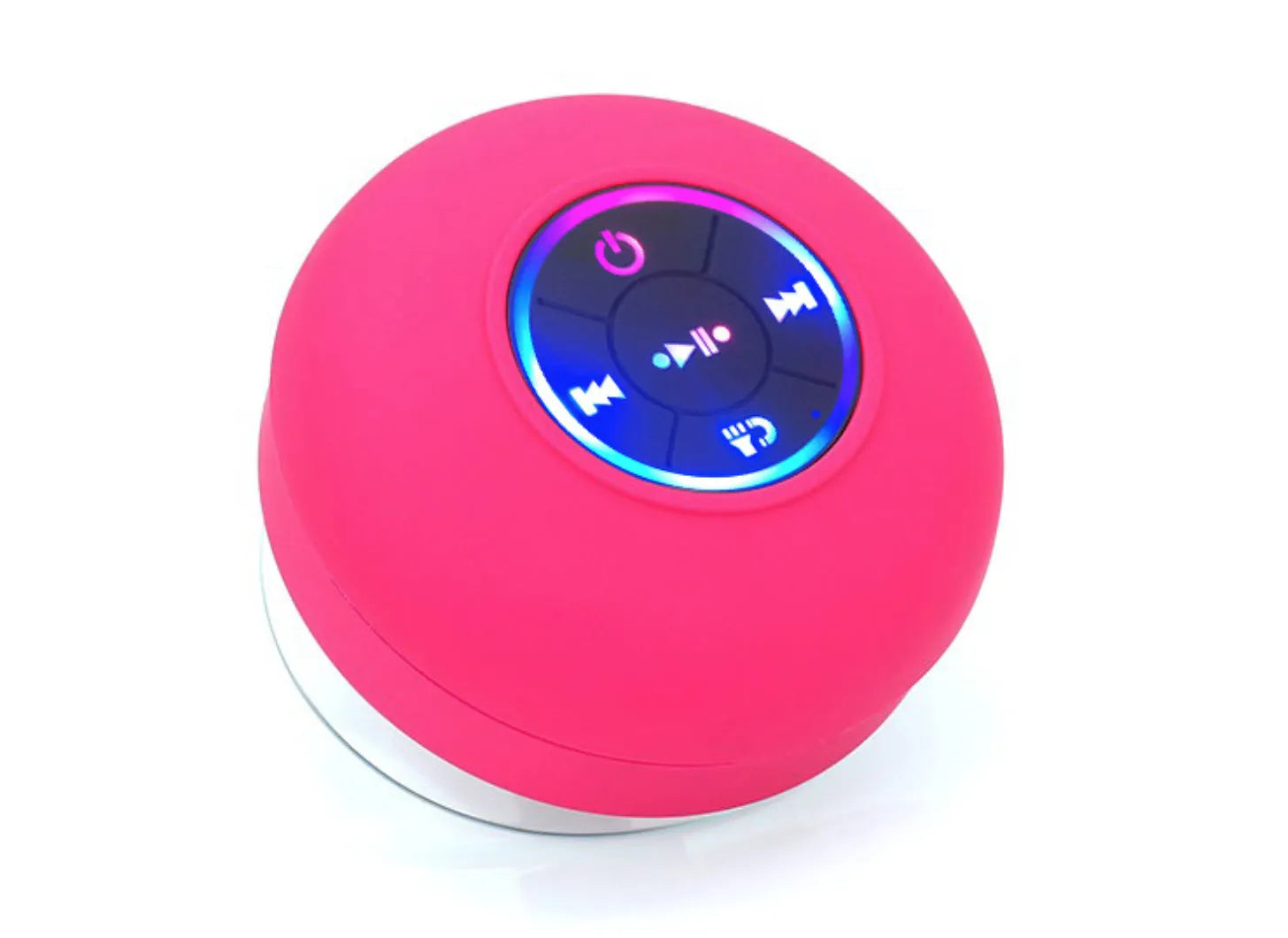 BTS07 large suction cup waterproof Bluetooth speaker with LED light in six colour options.