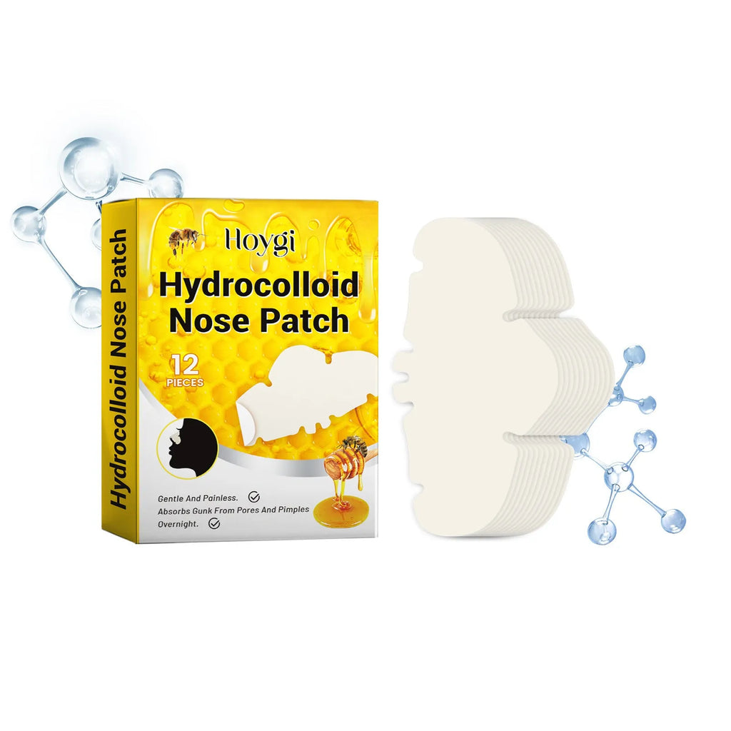 Hydrocolloid transparent nose patches for facial pore cleansing and blackhead removal